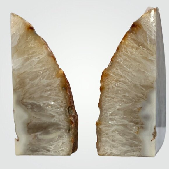Agate Crystal bookends with Geode Center, Natural stone, Bookshelf Decor (EA) - Picture 12 of 13